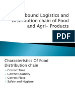 Outbound Logistics and Distribution Chain of Food and
