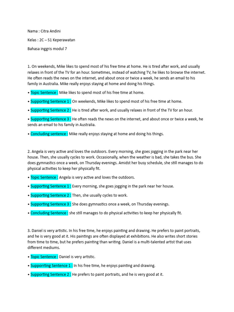 Tugas Inggris Citra Andini 2C | PDF