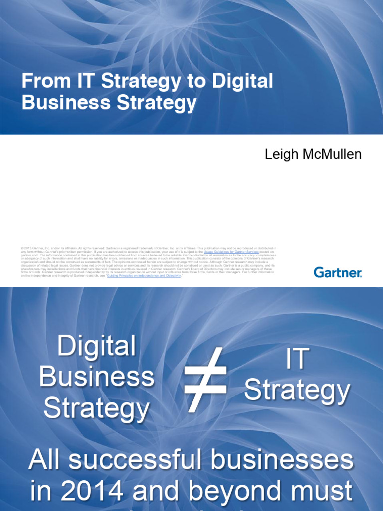 From IT Strategy To Digital Business Strategy | PDF | Strategic