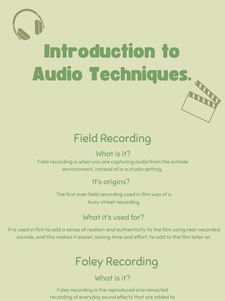 Introduction To Audio Techniques | PDF