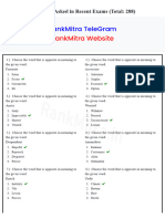 Antonyms Asked in Recent Exams