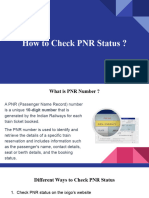 How To Check PNR Status