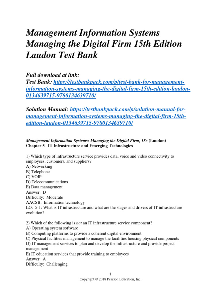 Management Information Systems Managing The Digital Firm 15th Edition ...