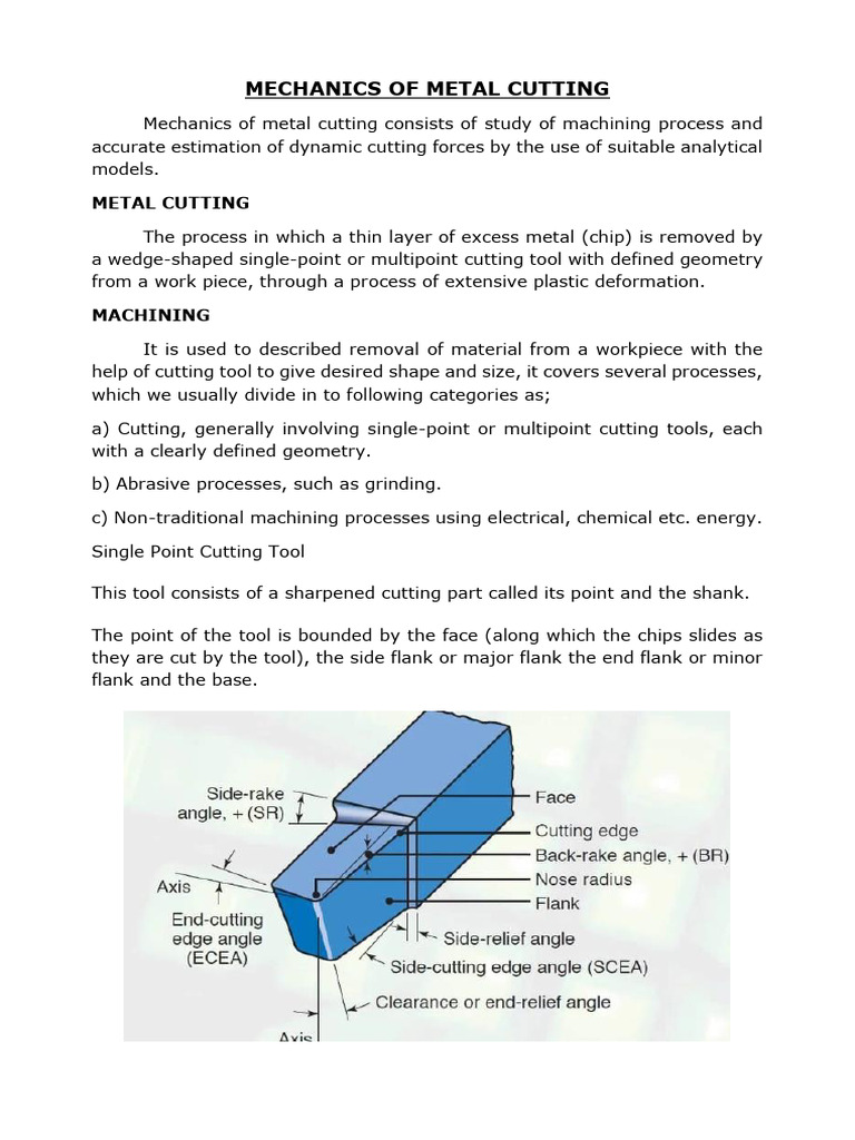 Metal Cutting & Tool Materials PDF