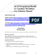 Management of Occupational Health and Safety Canadian 7th Edition Kelloway Solutions Manual 1