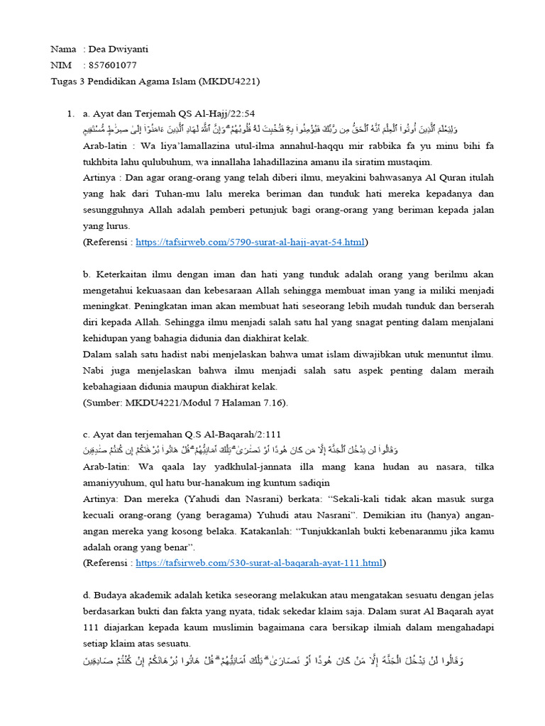Keterkaitan Ilmu, Iman, dan Hati dalam Islam | PDF | Filsafat | Kajian ...