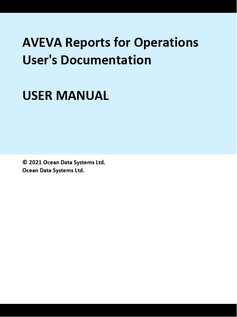 Aveva Reports Operations User Manual PDF