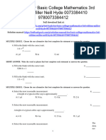 Basic College Mathematics 3rd Edition Miller Test Bank 1