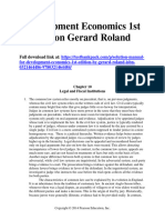 Development Economics 1st Edition Gerard Roland Solutions Manual 1