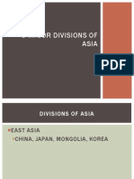 5 Major Divisions of Asia