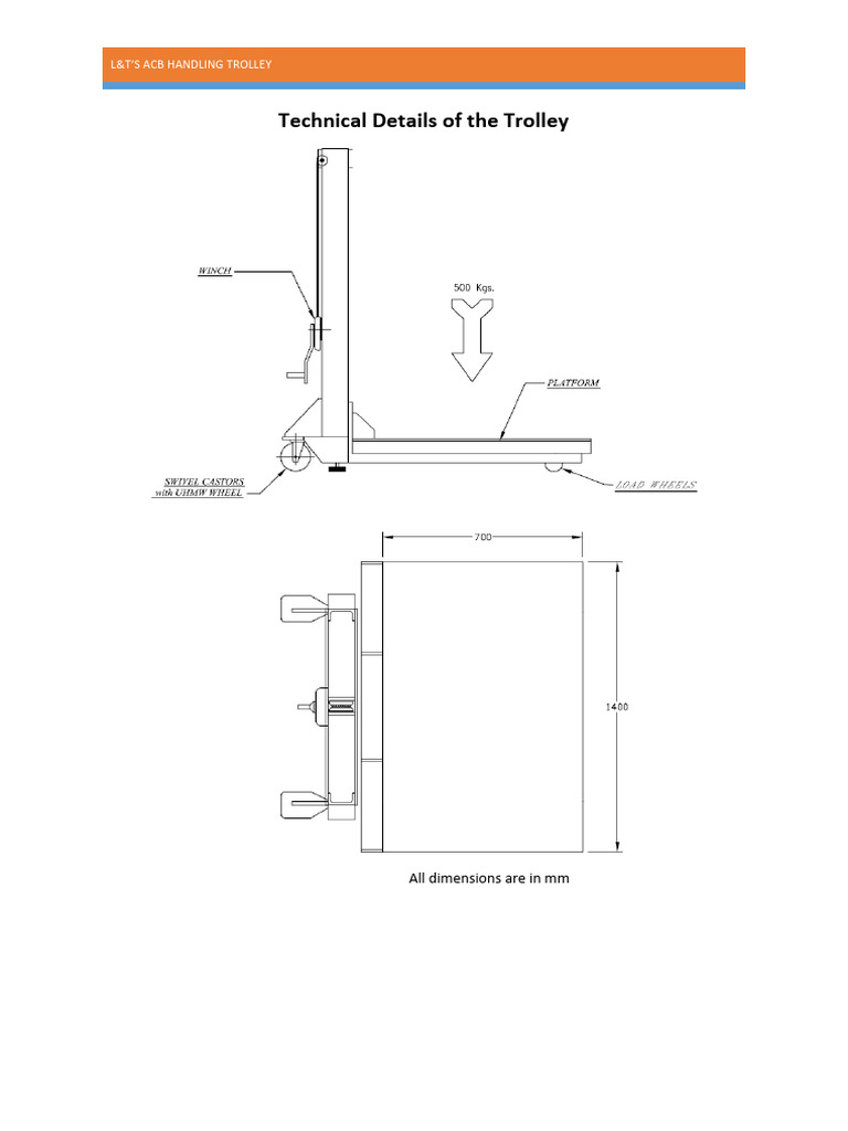L&T ACB Handling Trolley Specifications | PDF | Home & Garden | Computers