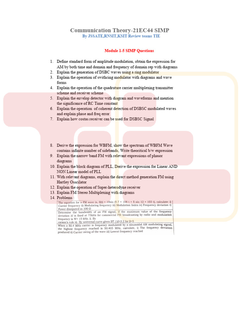 Communication Theory Simp-023 | PDF