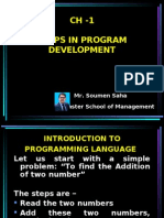 Steps in Programme Development