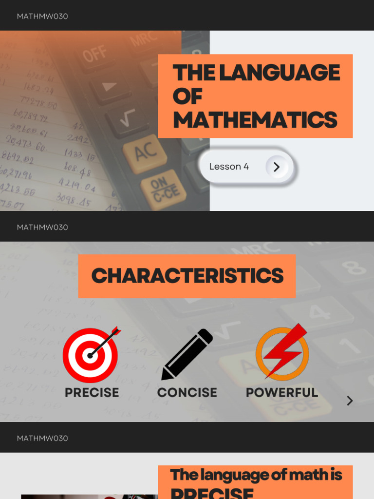 Lesson 4-The Language of Math | PDF | Mathematics | Numbers