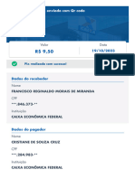 Valor Data: Comprovante de Pix Enviado Com QR Code