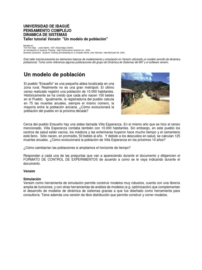 Simulación de Población con Vensim | PDF | Simulación | Experimentar