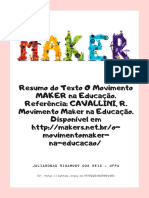 Resumo Do Livro Movimento Maker Na Educação