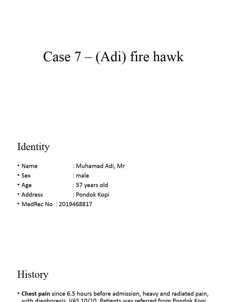 Acute STEMI Case Study: Adi's Treatment | PDF | Myocardial Infarction ...