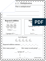 3.OA.1.1 Multiplication Worksheets 3rd Grade