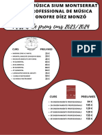 Fullet Informatiu Tarifes Proper Curs 23-24 Escola I Centre SIUM