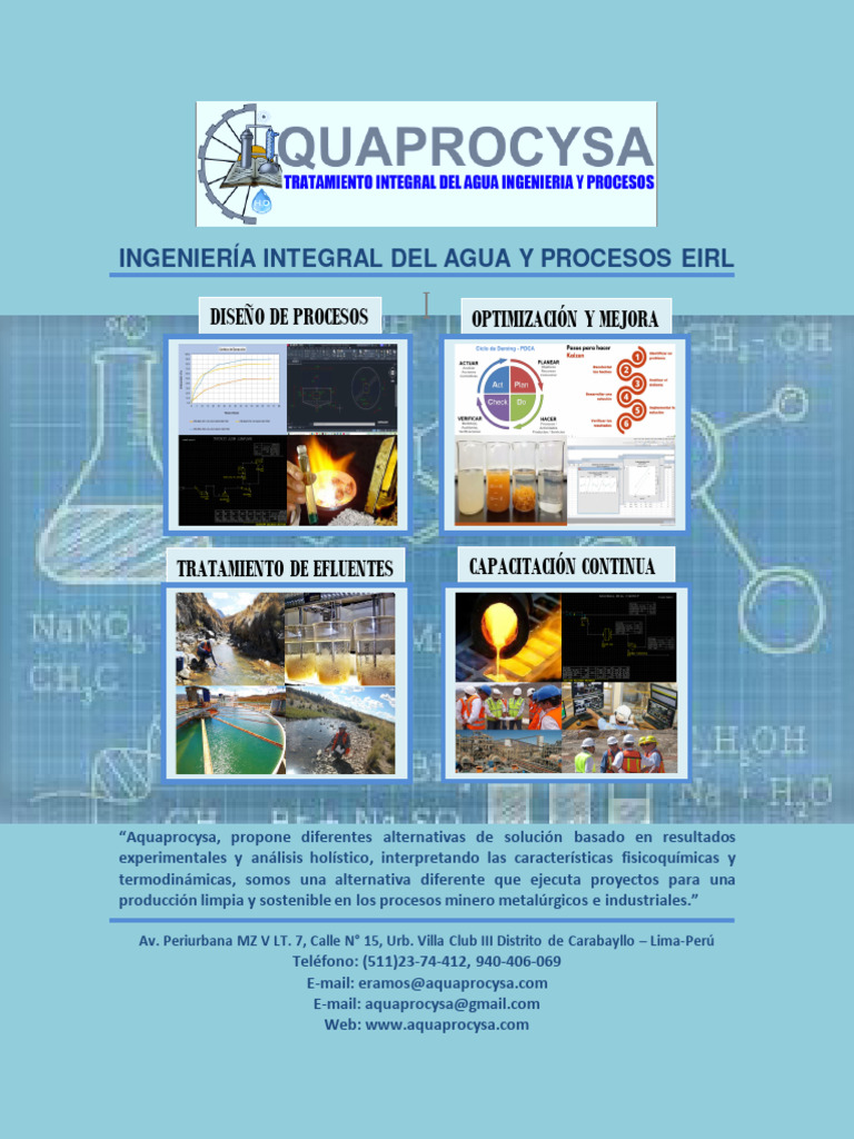 BROCHURE INGENIERIA INTEGRAL DEL AGUA Y PROCESOS EIRL | PDF | Agua ...