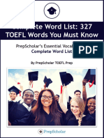 TOEFL - Words you must know - Vocabulary