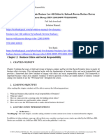 Solution Manual For Dynamic Business Law 4th Edition by Kubasek Browne Barkacs Herron Williamson Dhooge ISBN 1260110699 9781260110692