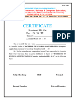 Journal - Assignment Certificate For BCA For Project Report