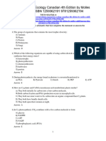 Ecology Canadian 4th Edition Molles Test Bank 1