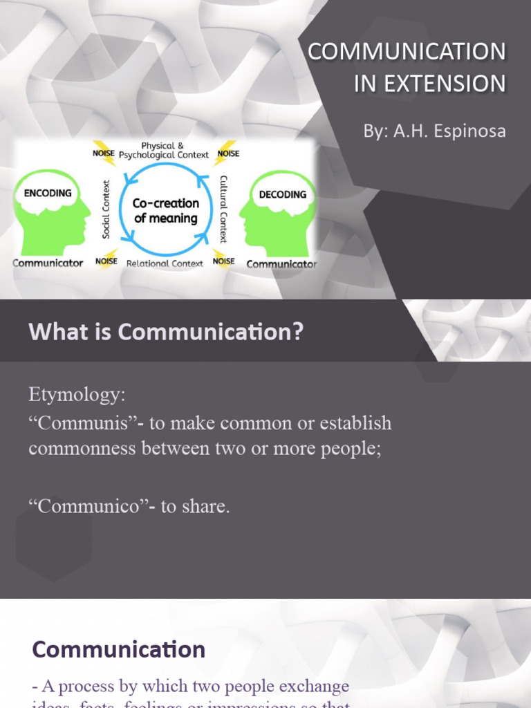 Communication in Extension Education | PDF | Communication ...