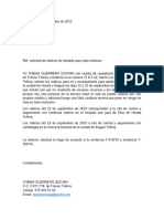 Carta Solicitud de Viaticos