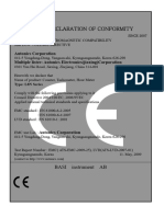 Certificadi de Conformidad Ce-Serie - Le8n-Autonics