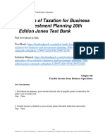 Principles of Taxation For Business and Investment Planning 20th Edition Jones Test Bank 1