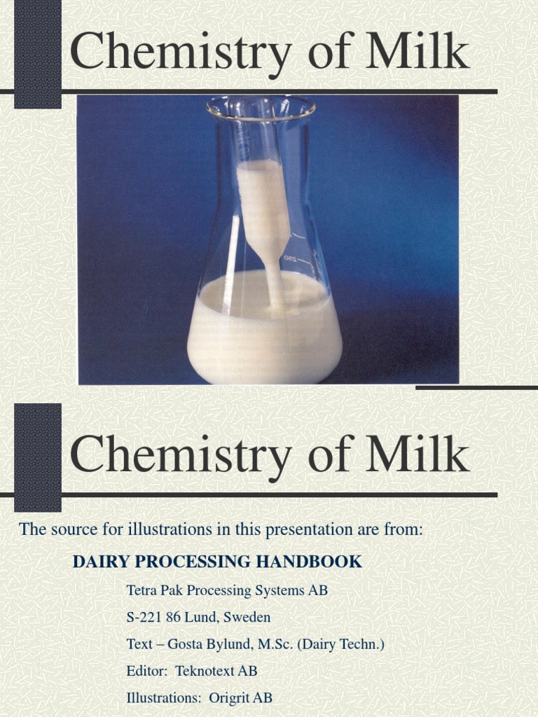 Chemistry of Milk PDF Fat Properties Of Water