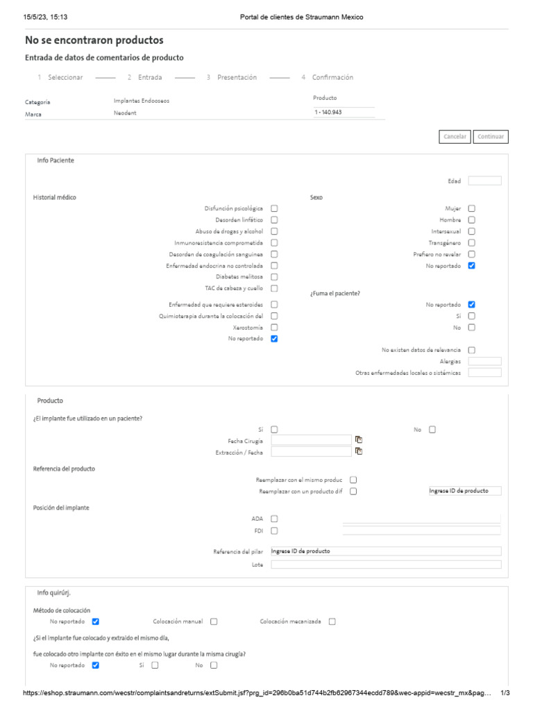 Formato de Garantias Neodent PDF