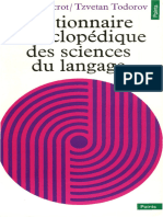 Ducrot Oswald Todoov Tzvetan Dictionnaire Encyclopédique Des Sciences Du Langage 1972