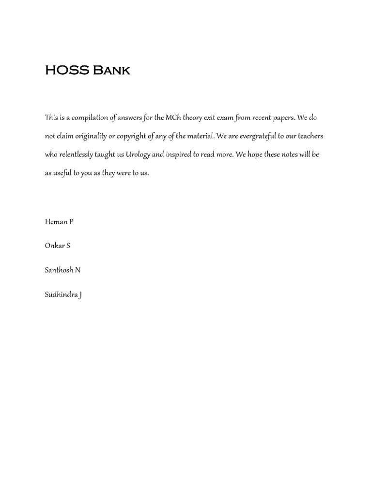 HOSS | PDF