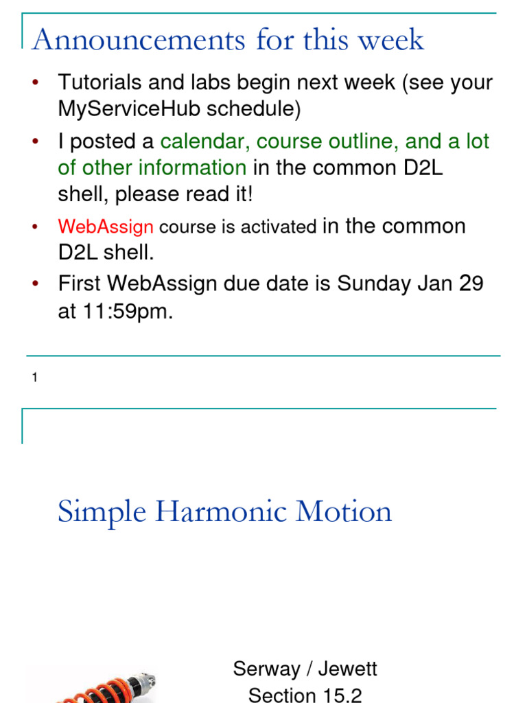 Physics Course Announcements | PDF | Teaching Methods & Materials ...