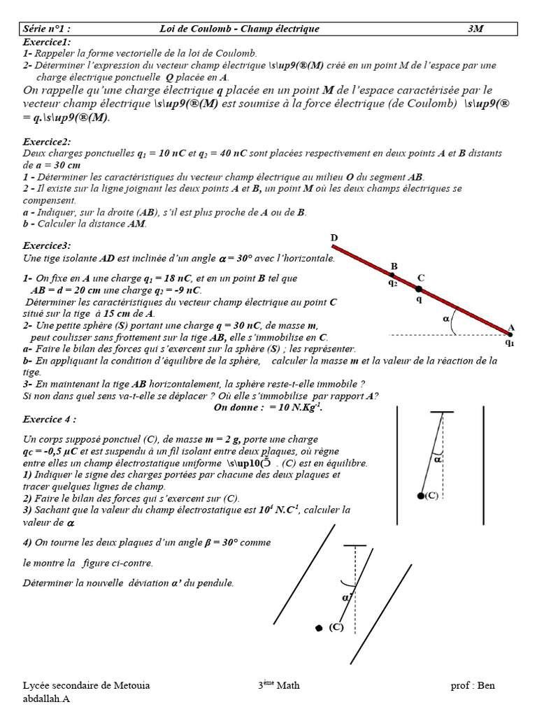 Échelle De Torsion De Coulomb Loi De Coulomb Électricité Au