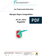 Olympic Hopes Competition 18. 03. 2023. Nagykáta: Hungarian Taekwondo Federation