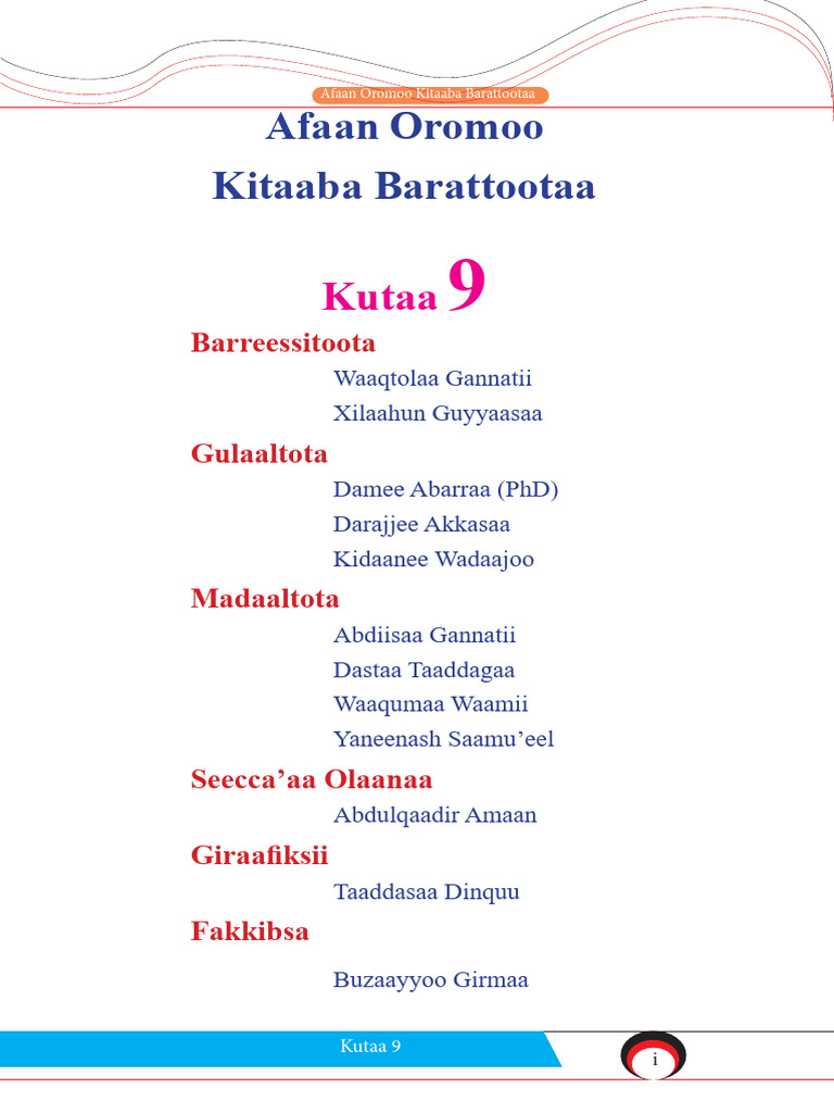 Afan oromo tb grade 9 body text pdf