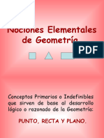 Nociones Elementales de Geometría