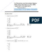 Elementary and Intermediate Algebra Algebra Within Reach 6th Edition Ron Larson Test Bank 1