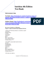 Science of Nutrition 4th Edition Thompson Test Bank 1