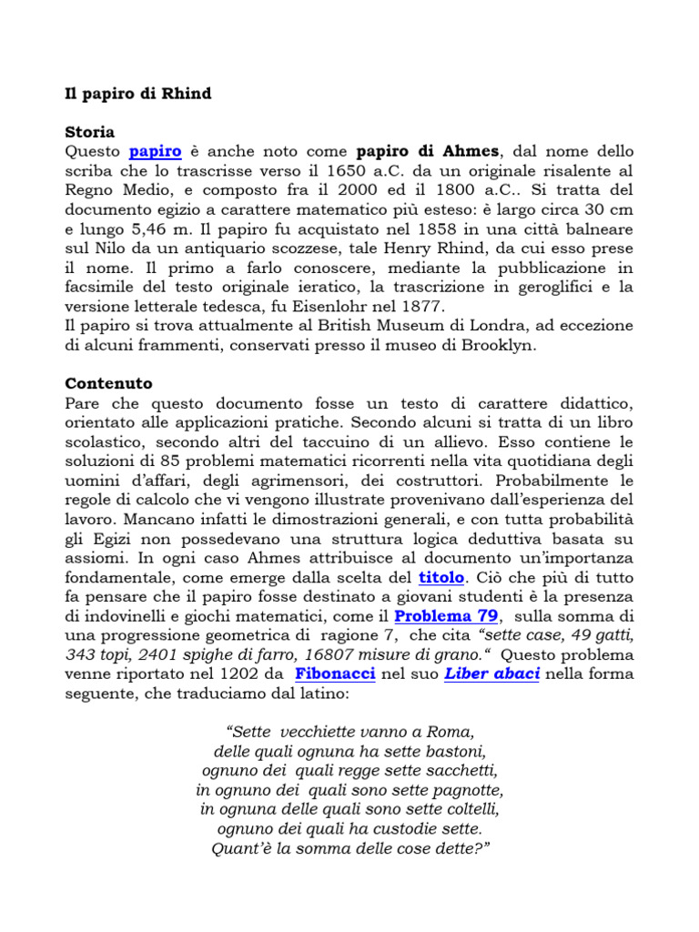 Papiro Rhind | PDF