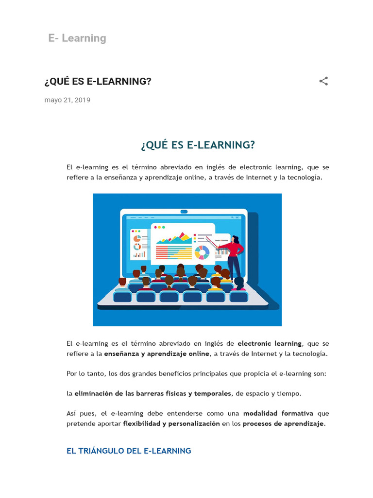 Qué Es El E Learning Pdf
