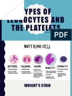Types of Leukocytes and The Platelets