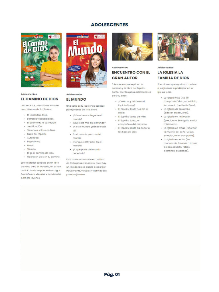 Catalogo Adolescentes Apeen | PDF
