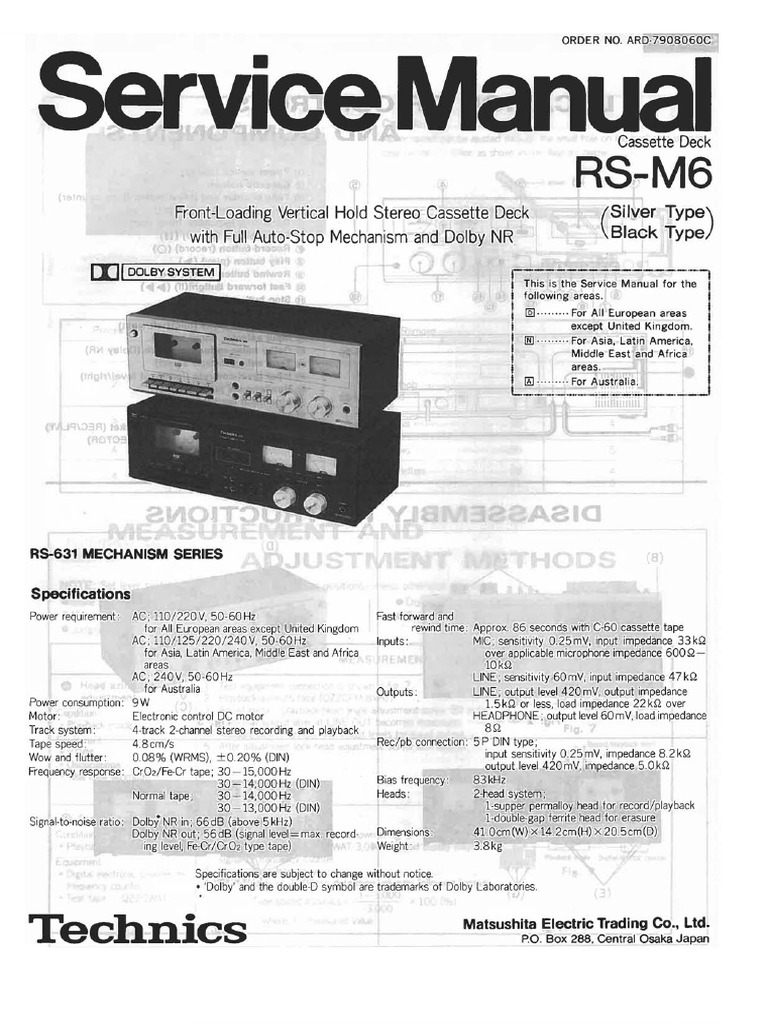 Technics Rs m6 | PDF