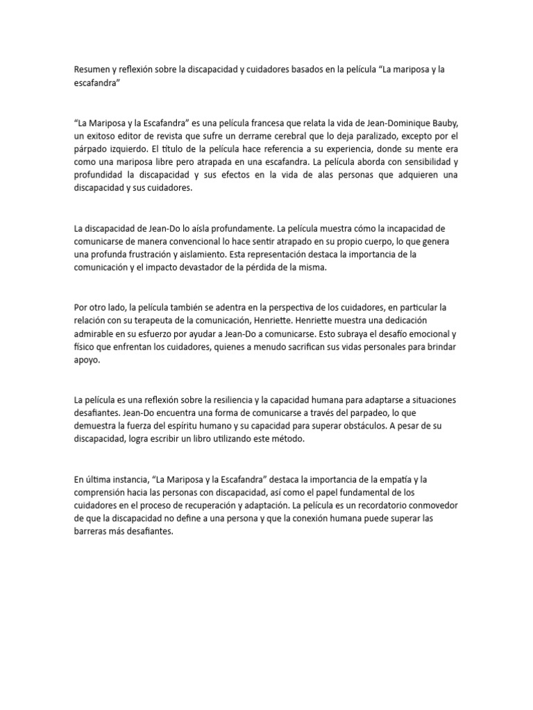 La Mariposa y La Escafandraa PDF